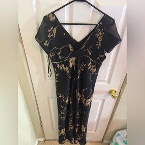 Ann Taylor Black and Tan Maxi Dress